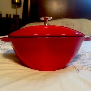 Staub Red Cast Iron Cocotte Heart